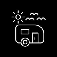 Trailer park Line Inverted Icon Design vector