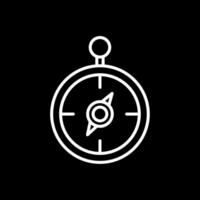 Compass Line Inverted Icon Design vector