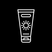 Sun Cream Line Inverted Icon Design vector