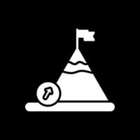 Boulder Glyph Inverted Icon Design vector