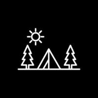 Camping Line Inverted Icon Design vector