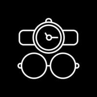 Men Accessories Line Inverted Icon Design vector