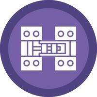 Hinge Glyph Due Circle Icon Design vector