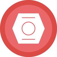 Nut Glyph Due Circle Icon Design vector