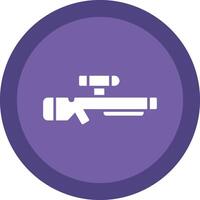 Shotgun Glyph Due Circle Icon Design vector