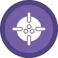 Paintbal Glyph Due Circle Icon Design vector