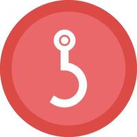 Hook Glyph Due Circle Icon Design vector