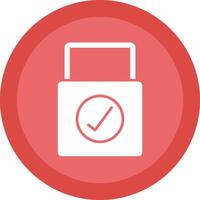 Smart Door Lock Glyph Due Circle Icon Design vector
