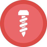 Screw Glyph Due Circle Icon Design vector