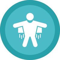 Base Jump Glyph Due Circle Icon Design vector