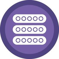 Led Light Glyph Due Circle Icon Design vector