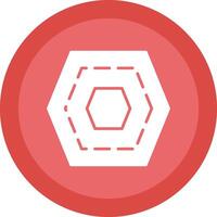 Nut Glyph Due Circle Icon Design vector