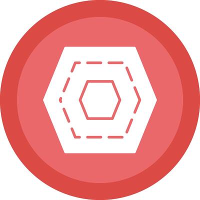 Nut Glyph Due Circle Icon Design