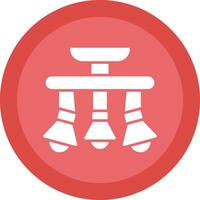 Spotlight Glyph Due Circle Icon Design vector