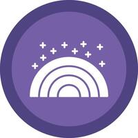 Rainbows Glyph Due Circle Icon Design vector