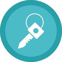 Key Glyph Due Circle Icon Design vector