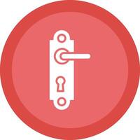 Door Handle Glyph Due Circle Icon Design vector