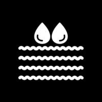 Water Glyph Inverted Icon Design vector