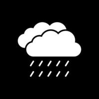 Raining Glyph Inverted Icon Design vector