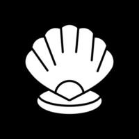 Shell Glyph Inverted Icon Design vector