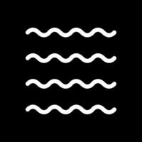 Waves Glyph Inverted Icon Design vector
