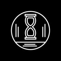 Hourglass Line Inverted Icon Design vector