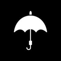 Umbrella Glyph Inverted Icon Design vector