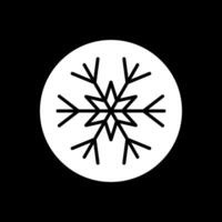 Snowflake Glyph Inverted Icon Design vector