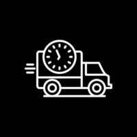 Delivery Time Line Inverted Icon Design vector