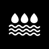 Water Glyph Inverted Icon Design vector