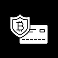 Secure Transaction Glyph Inverted Icon Design vector