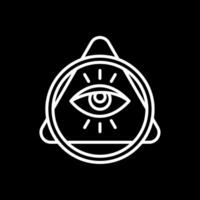 Eye Of Providence Line Inverted Icon Design vector