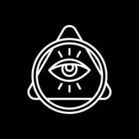 Eye Of Providence Line Inverted Icon Design vector