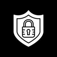 Encrypted Encrypted Glyph Inverted Icon Design vector