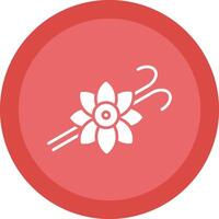 Vanilla Glyph Due Circle Icon Design vector