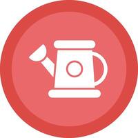 Watering Can Glyph Due Circle Icon Design vector