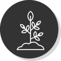 Plant Glyph Due Circle Icon Design vector