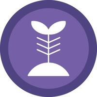 Plant Glyph Due Circle Icon Design vector