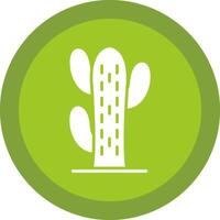 cactus glifo debido circulo icono diseño vector