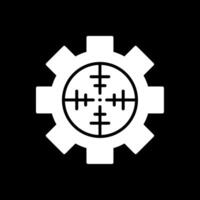 Factory Pollution Glyph Inverted Icon Design vector