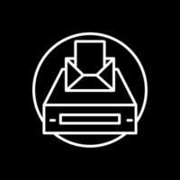 Project Inbox Line Inverted Icon Design vector