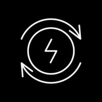 Electricity Line Inverted Icon Design vector