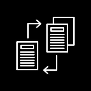 archivos intercambiar línea invertido icono diseño vector