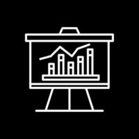 Business Graph Line Inverted Icon Design vector