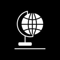 Globe Glyph Inverted Icon Design vector