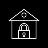 House Available Line Inverted Icon Design vector