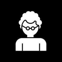 Scientist Glyph Inverted Icon Design vector