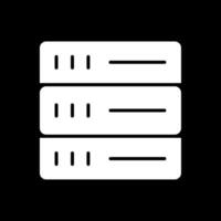 Database Glyph Inverted Icon Design vector