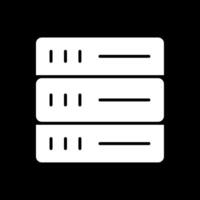 Database Glyph Inverted Icon Design vector