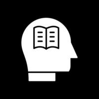 Knowledge Glyph Inverted Icon Design vector
